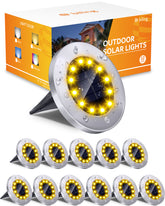 Biling Solar Outdoor Lights 12 Pack Warm